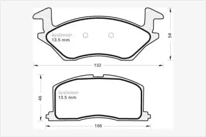 Комплект тормозных колодок, дисковый тормоз MGA купить