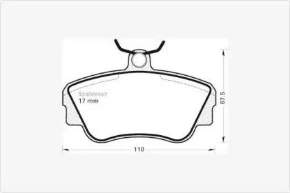 Комплект тормозных колодок, дисковый тормоз MGA купить