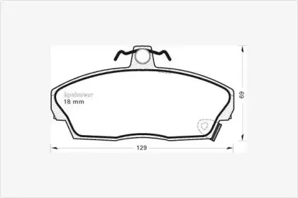 Комплект тормозных колодок, дисковый тормоз MGA купить