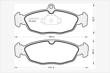 Комплект тормозных колодок, дисковый тормоз MGA купить