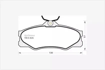 Комплект тормозных колодок, дисковый тормоз MGA купить