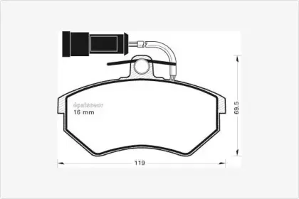 Комплект тормозных колодок, дисковый тормоз MGA купить