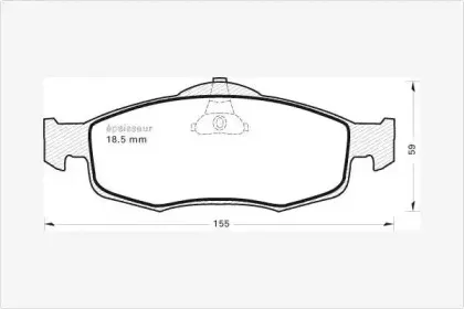 Комплект тормозных колодок, дисковый тормоз MGA купить