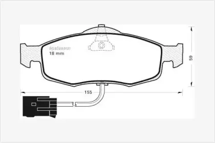Комплект тормозных колодок, дисковый тормоз MGA купить