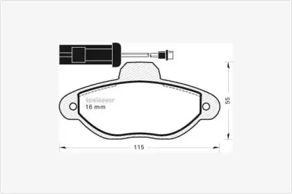 Комплект тормозных колодок, дисковый тормоз MGA купить