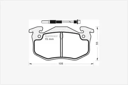 Комплект тормозных колодок, дисковый тормоз MGA купить