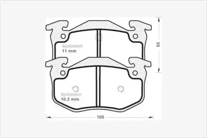 Комплект тормозных колодок, дисковый тормоз MGA купить