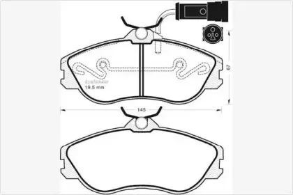 Комплект тормозных колодок, дисковый тормоз MGA купить