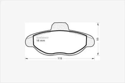 Комплект тормозных колодок, дисковый тормоз MGA купить