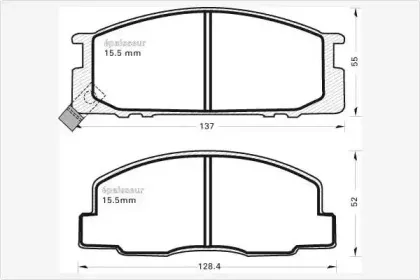 Комплект тормозных колодок, дисковый тормоз MGA купить