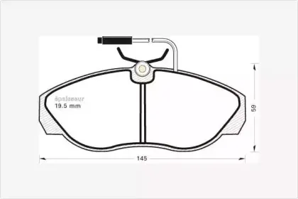 Комплект тормозных колодок, дисковый тормоз MGA купить