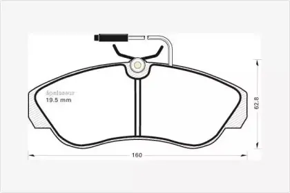 Комплект тормозных колодок, дисковый тормоз MGA купить