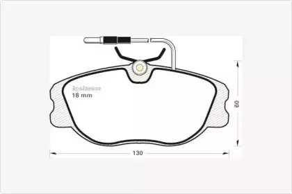 Комплект тормозных колодок, дисковый тормоз MGA купить