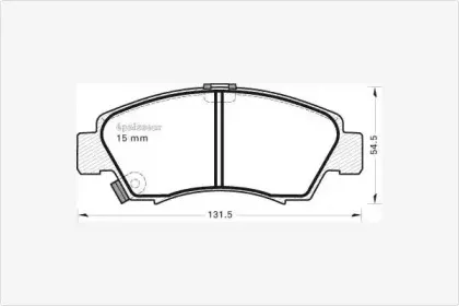 Комплект тормозных колодок, дисковый тормоз MGA купить