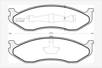Комплект тормозных колодок, дисковый тормоз MGA купить