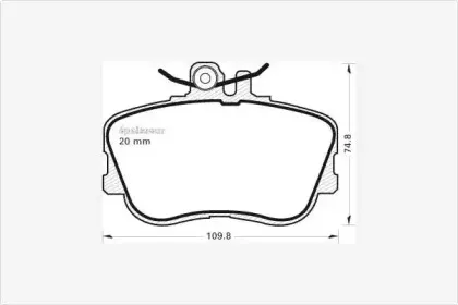 Комплект тормозных колодок, дисковый тормоз MGA купить