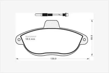 Комплект тормозных колодок, дисковый тормоз MGA купить