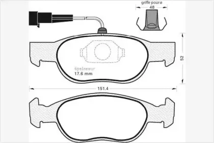 Комплект тормозных колодок, дисковый тормоз MGA купить