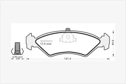 Комплект тормозных колодок, дисковый тормоз MGA купить