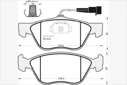 Комплект тормозных колодок, дисковый тормоз MGA купить