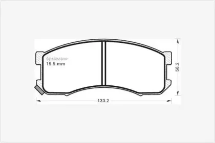 Комплект тормозных колодок, дисковый тормоз MGA купить
