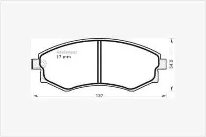 Комплект тормозных колодок, дисковый тормоз MGA купить