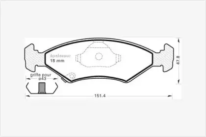 Комплект тормозных колодок, дисковый тормоз MGA купить