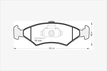 Комплект тормозных колодок, дисковый тормоз MGA купить