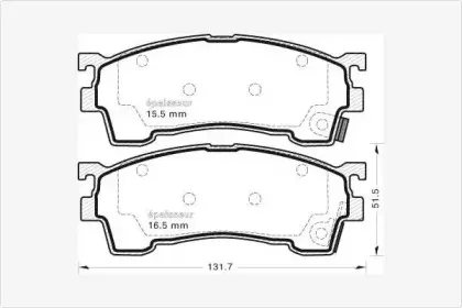 Комплект тормозных колодок, дисковый тормоз MGA купить