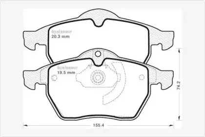 Комплект тормозных колодок, дисковый тормоз MGA купить