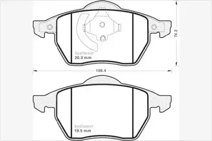 Комплект тормозных колодок, дисковый тормоз MGA купить