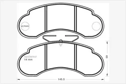 Комплект тормозных колодок, дисковый тормоз MGA купить
