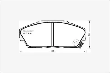Комплект тормозных колодок, дисковый тормоз MGA купить