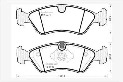 Комплект тормозных колодок, дисковый тормоз MGA купить