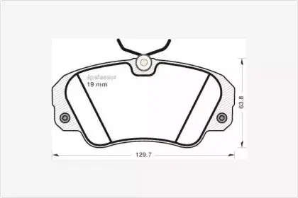 Комплект тормозных колодок, дисковый тормоз MGA купить