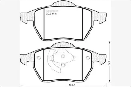 Комплект тормозных колодок, дисковый тормоз MGA купить