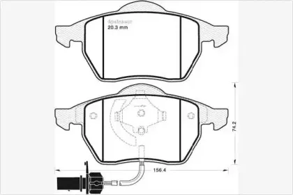 Комплект тормозных колодок, дисковый тормоз MGA купить