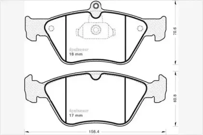 Комплект тормозных колодок, дисковый тормоз MGA купить