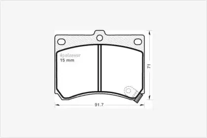 Комплект тормозных колодок, дисковый тормоз MGA купить