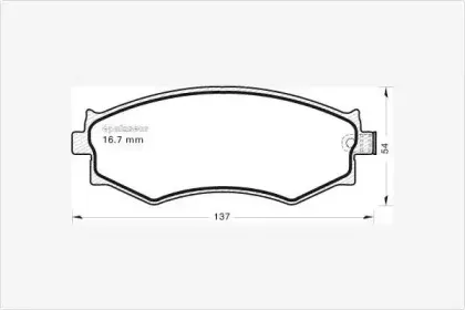 Комплект тормозных колодок, дисковый тормоз MGA купить