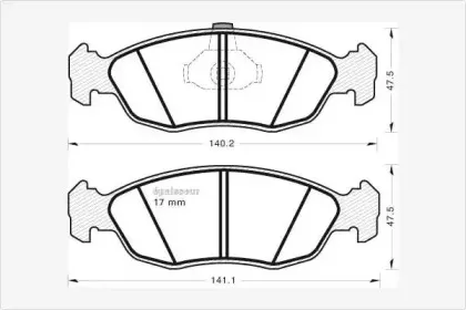 Комплект тормозных колодок, дисковый тормоз MGA купить