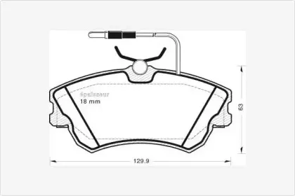 Комплект тормозных колодок, дисковый тормоз MGA купить