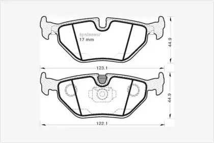 Комплект тормозных колодок, дисковый тормоз MGA купить