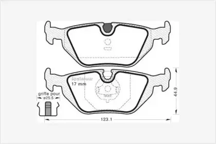 Комплект тормозных колодок, дисковый тормоз MGA купить
