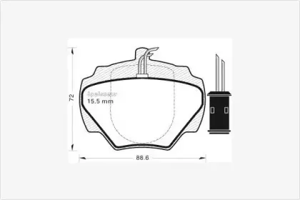 Комплект тормозных колодок, дисковый тормоз MGA купить