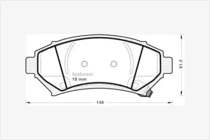 Комплект тормозных колодок, дисковый тормоз MGA купить