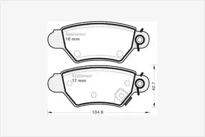 Комплект тормозных колодок, дисковый тормоз MGA купить