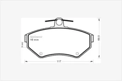 Комплект тормозных колодок, дисковый тормоз MGA купить