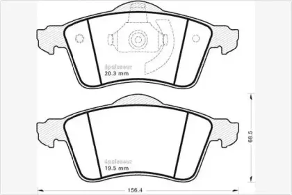 Комплект тормозных колодок, дисковый тормоз MGA купить