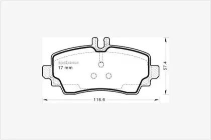 Комплект тормозных колодок, дисковый тормоз MGA купить